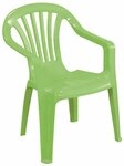 Stapelbarer Gartenstuhl f&uuml;r Kinder, Made in Italy, 37x37x52 cm, gr&uuml;ne Farbe