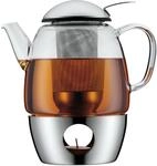 WMF SmarTea Teekanne mit St&ouml;vchen Set 3-teilig, Cromargan Edelstahl, Glaskanne 1l