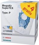 Siemens 12x Staubsaugerbeutel Typ P und 3x Microfilter MegaAir SuperTEX VZ123FP,