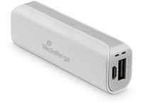 MediaRange Mobiles Ladegerät I Powerbank 2.600mAh, 1x USB-A, weiß/grau