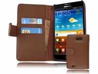 Cadorabo Hülle kompatibel mit Samsung Galaxy Note 1 Hülle in KAKAO BRAUN