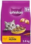 WHISKAS Trockenfutter f&uuml;r ausgewachsene Katzen 3,8kg mit Huhn