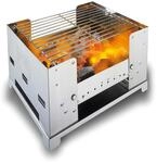 Esbit klappbarer Edelstahl Kohlegrill - Camping Klappgrill mit Transporttasche - Mini