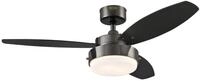 105 cm Deckenventilator Alloy 78764 mit Einzelleuchte und drei Fl&uuml;geln, Ausf&uuml;hrung