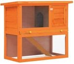vidaXL Holz Kaninchenstall 1 T&uuml;r Hasenstall Kaninchenk&auml;fig Kleintierstall