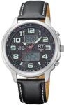 ETT Eco Tech Time Funk Solar Weltzeit Herren Uhr Chronograph mit Leder Armband