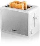Cloer 3211 Toaster, 825 W, f&uuml;r 2 Toastscheiben, integrierter Br&ouml;tchenaufsatz,