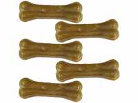 Schecker Hundeknochen - Kauknochen aus Rinderhaut - 5 Stück á 13cm, ca. 300g -