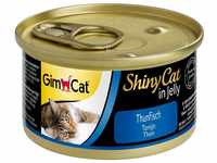 GimCat ShinyCat in Jelly Thunfisch - Nassfutter mit Fisch und Taurin für Katzen - 24
