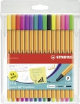 Stabilo 8815-1, Fineliner Stabilo point 88: 10 Farben und 5 Neon