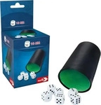 noris Spiele 606154512, noris Spiele W&uuml;rfelbecher Set mit 6 W&uuml;rfeln