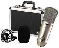 Behringer B-1 Goldbedampftes Gro&szlig;membran-Studio-Kondensatormikrofon, Silber