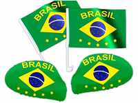 Alsino 4 TLG Brasilien WM Fanartikel Auto Fanset Fanpaket...