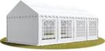 TOOLPORT Party-Zelt Festzelt 4x8 m schwerentflammbar Garten-Pavillon -Zelt PVC...