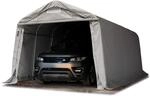 TOOLPORT Garagenzelt Carport 3,3 x 6,0 m in grau Unterstand Lagerzelt PVC 800 N Plane