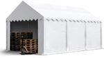 TOOLPORT Lagerzelt 3x6 m Industriezelt Unterstand PVC Plane 750 N wei&szlig; |...