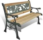 vidaXL Kinder Gartenbank 84 cm Sitzbank Gartenm&ouml;bel Holzbank Bank Parkbank