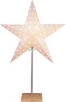 Standleuchte "Leo", Materal: Metall/Holz/Papier, ca. 65x43 cm, beige/eiche