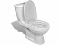 DESIGN Stand Toilette/WC Bodenstehend Keramik Sitz inkl. Spülkasten Weiß