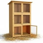 Mucola Kaninchenstall XXL Holz &ndash; Hasenstall mit 6 Boxen, Aufzuchtstall f&uuml;r