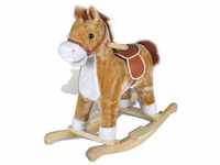 vidaXL Schaukelpferd Plüsch Schaukeltier Pferd Schaukelspielzeug Kinder Baby