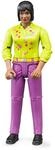 Bruder 60403 - Minifigur-bworld Frau mit mittlerem Hauttyp und lila Hose