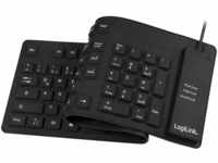 LogiLink ID0019A - flexible & wasserfeste Tastatur (QWERTZ) 109 Tasten, mit USB-PS/2