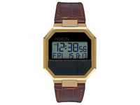 Nixon Unisex Erwachsene Digital Uhr mit Leder Armband A944-849-00