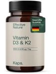 Effective Nature - Vitamin D3 K2 hochdosiert - 1000 I.E. - laborgepr&uuml;ft | Vitamin D