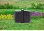 MERXX 5tlg. Balkonset Treviso, 2X Sessel inkl. Sitzkissen, 1 Tisch 115 x 64 cm,