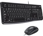 Logitech MK120 Kabelgebundenes Tastatur-Maus-Set, Optische Maus, USB-Anschluss,