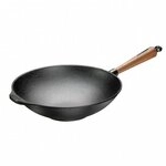 Skeppshult - Wok - Gusseisen - Holzgriff aus Walnuss - einsetzbar auf Allen...