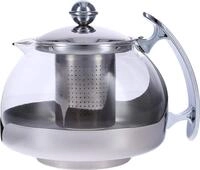 Haushalt International Teekanne aus Glas mit Teefilter aus Edelstahl f&uuml;r 1,2...