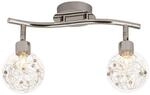Brilliant Lampe Joya Spotrohr 2flg chrom | 2x QT14, G9, 33W, geeignet f&uuml;r
