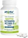 APOrtha Vitamin K2 MK7 200 &micro;g 99+% ALL-Trans, 365 Tabletten hochdosiert vegan,