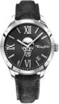 THOMAS SABO Herrenuhr Rebel Icon Leder, Edelstahl Schwarz