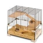 Ferplast Karat 60 Hamsterk&auml;fig aus Glas | Zweist&ouml;ckiger Glas- und Metallk&auml;fig f&uuml;r