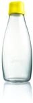 Retap ApS 0.5 Litre Medium Borosilicate Glass Water Bottle, Yellow