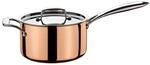 Spring 0715530620 Culinox Stielkasserolle hoch mit Deckel, Edelstahl, silber, 18 x 24