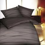 Kaeppel Wendebettw&auml;sche Mako-Satin braun Gr&ouml;&szlig;e 1x 200x200 cm + 2X 80x80 cm