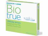 Bausch und Lomb Biotrue ONEday Tageslinsen, sphärische Kontaktlinsen, weich, 90