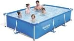 Bestway Frame Pool Deluxe Splash Jr. - Steel Pro, 259 x 170 x 61 cm, blau