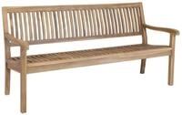 Teakholzbank Kingsbury Bank 65x90x180cm, 75% maschinengefertigt, 25% Handarbeit,