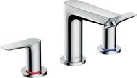 hansgrohe 3-Loch Waschtischarmatur Talis E, Wasserhahn Bad mit Auslauf H&ouml;he...