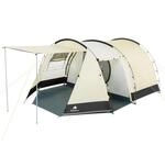 CampFeuer Zelt Super+ f&uuml;r 4 Personen | Sand/Schwarz | XXL Tunnelzelt mit 2