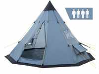 CampFeuer Tipi Zelt Spirit für 4 Personen | Grau | Indianerzelt für Camping,