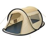 CampFeuer Zelt Quiki f&uuml;r 2 Personen | Creme/Beige | Wurfzelt Aufbau in 2 Sekunden,