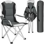 tectake&reg; Campingstuhl mit Getr&auml;nkehalter, Angelstuhl faltbar, Gartenstuhl mit