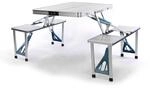 Nexos Trading Sitzgruppe Camping Aluminium Tisch 4 Hocker Stuhl Party klappbar