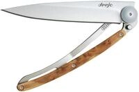 deejo Taschenmesser Leichtgewichtsmesser, Wood 37g Juniper, blau, M, 1012424010